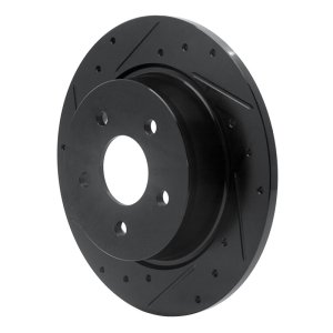 Alfa Romeo 166 Brake Rotor (1) - Rear Left - R1 Concepts - Drilled & Slotted - Black - `99-`07